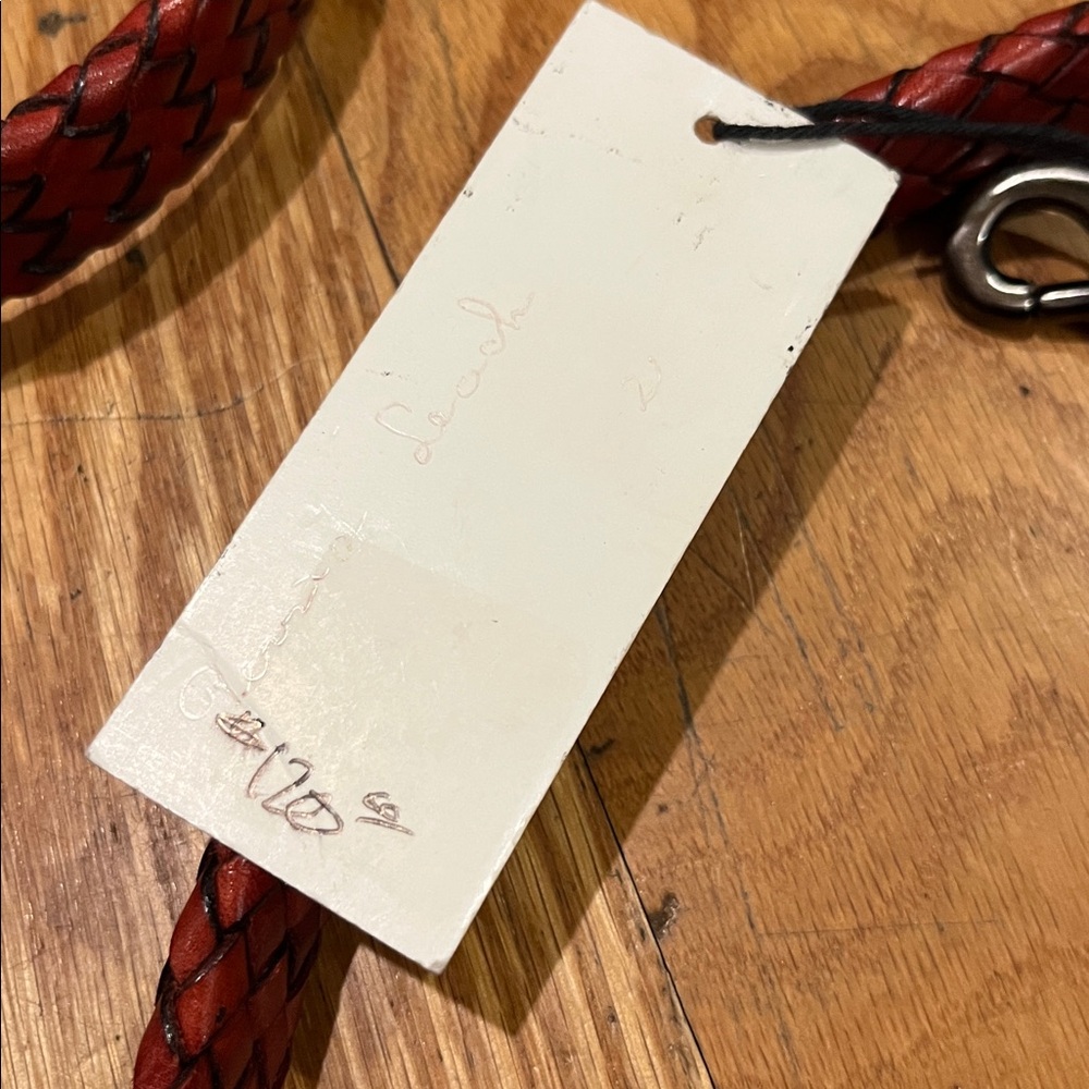 Northern Moods Red Braided Leather Dog Leash - Picture 6 of 6